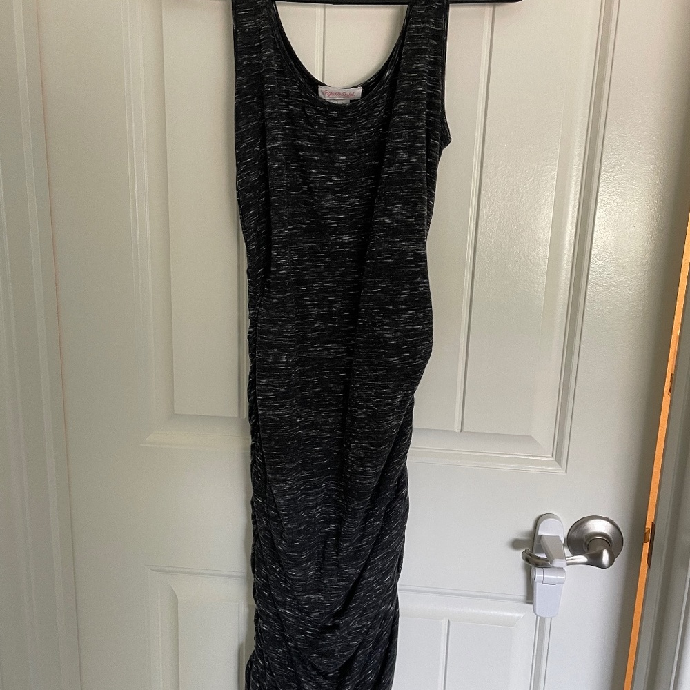 Sleeveless Shirred Maternity Tank Dress